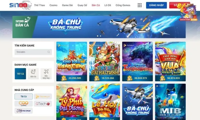 Bắn cá Sin88