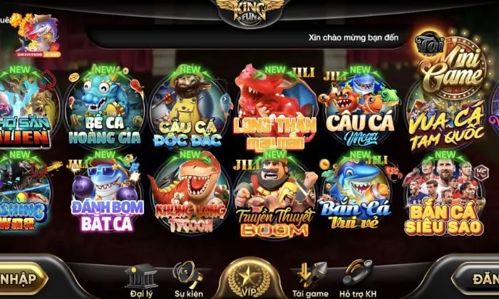 Bắn cá Kingfun Bắn cá Kingfun là trò chơi bắn cá đổi thưởng trực tuyến hấp dẫn nhất hiện nay