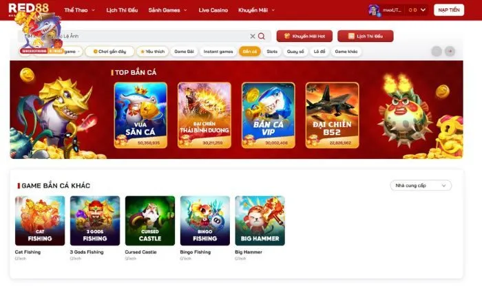 bắn cá RED88 Bắn cá RED88 với đa dạng các sản phẩm game hấp dẫn
