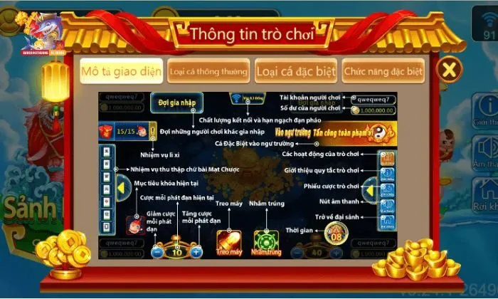 Luật chơi Tam Tiên Bắn Cá
